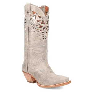 Dan Post Womens Miley Grey Leather Cowboy Boots