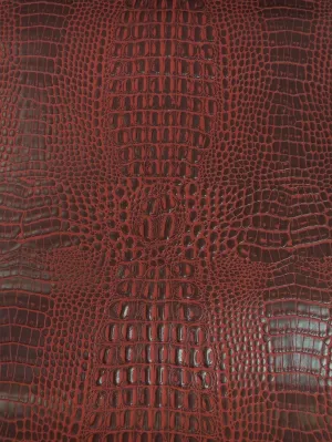 Deadpool Red AquaGuard &reg; Crocodile Marine Vinyl Fabric / Sold By The Yard