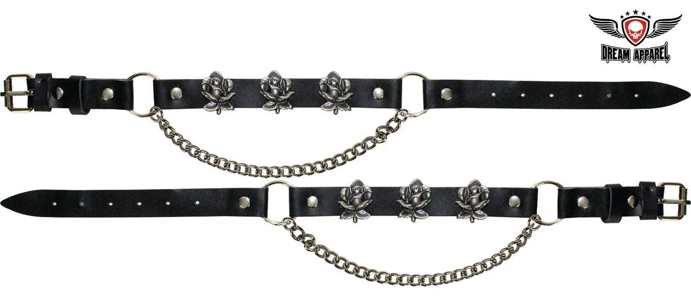 Detailed Rose Boot Chains