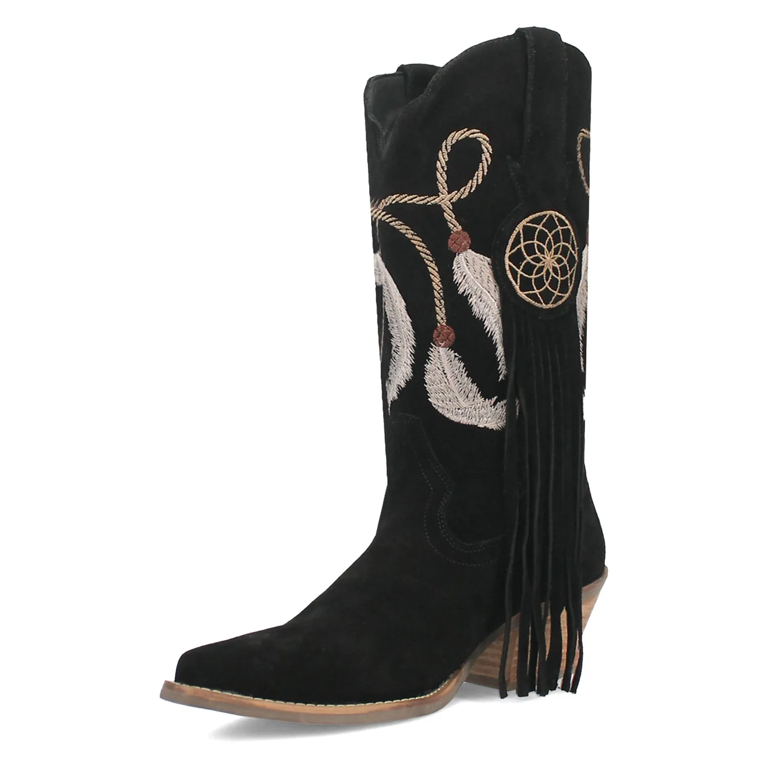 Dingo Womens Day Dream Black Leather Cowboy Boots