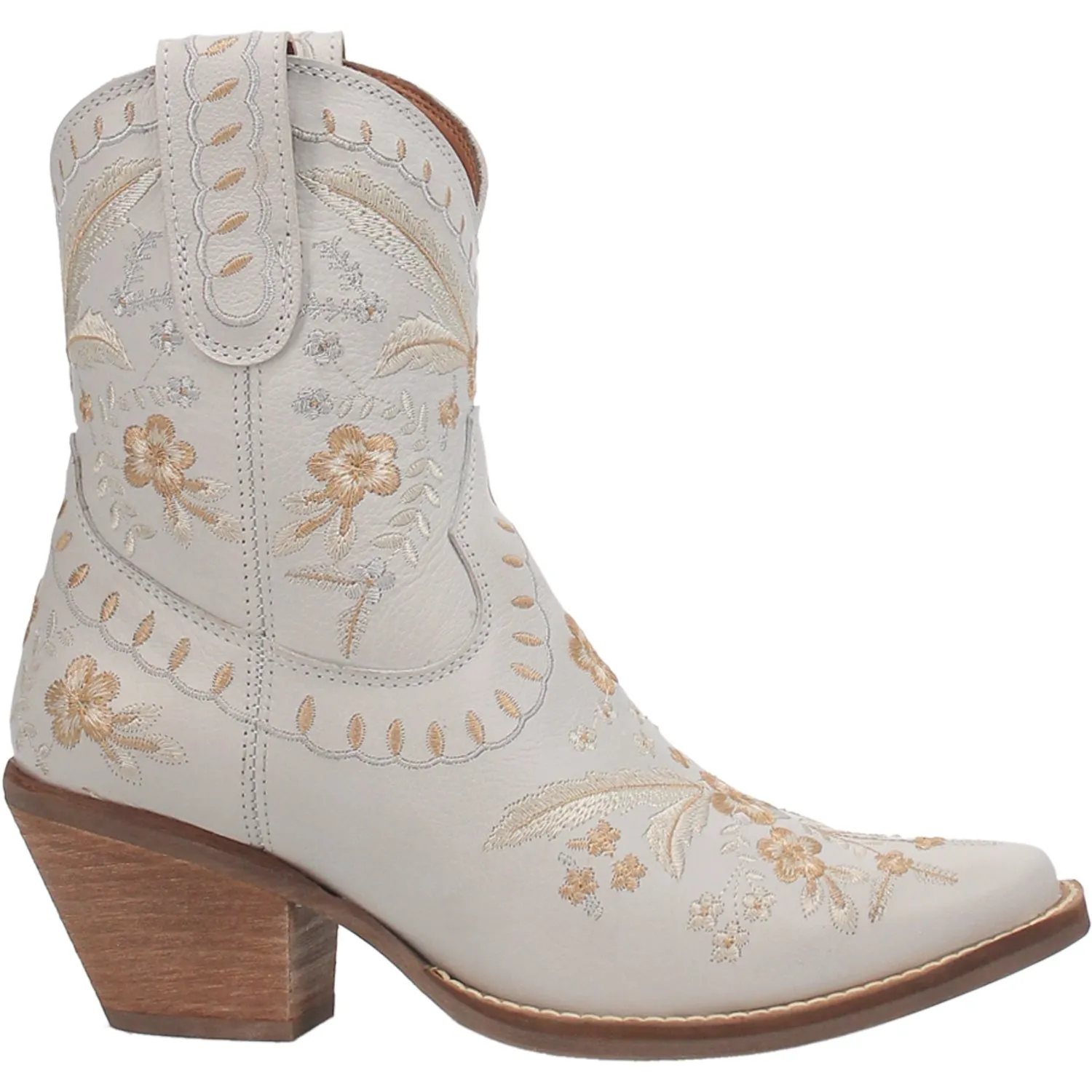 Dingo Womens Primrose Cowboy Boots Leather White