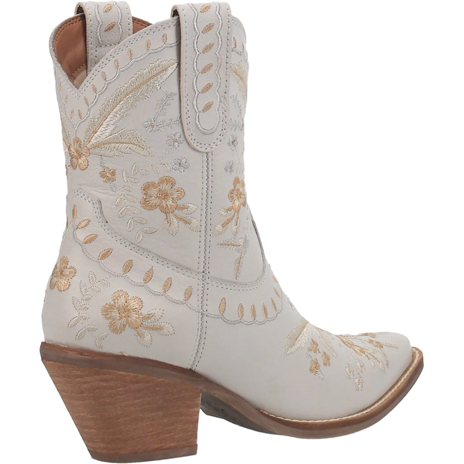 Dingo Womens Primrose Cowboy Boots Leather White