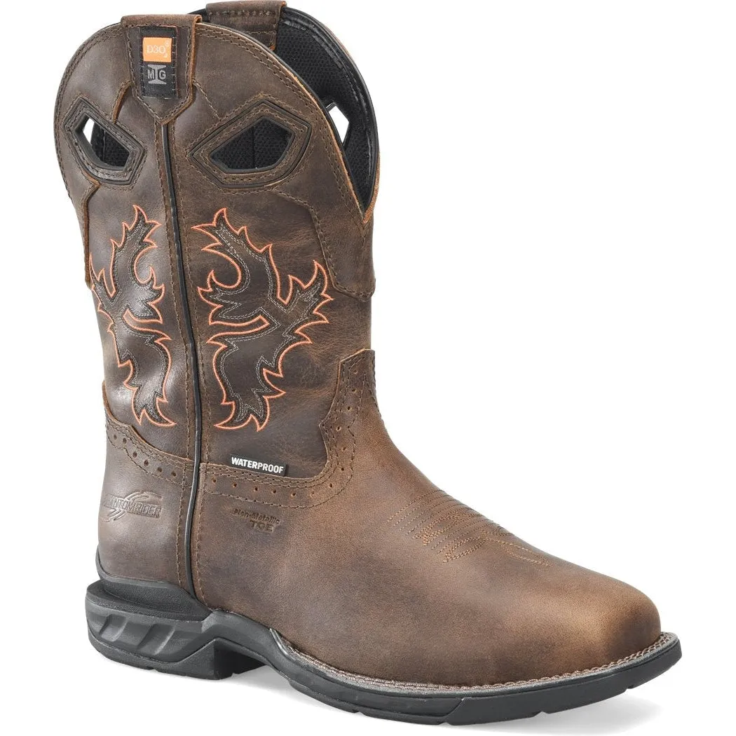 Double H Men's Phantom Rider 11" WP Comp Toe Metguard Work Boot -Brown- DH5379