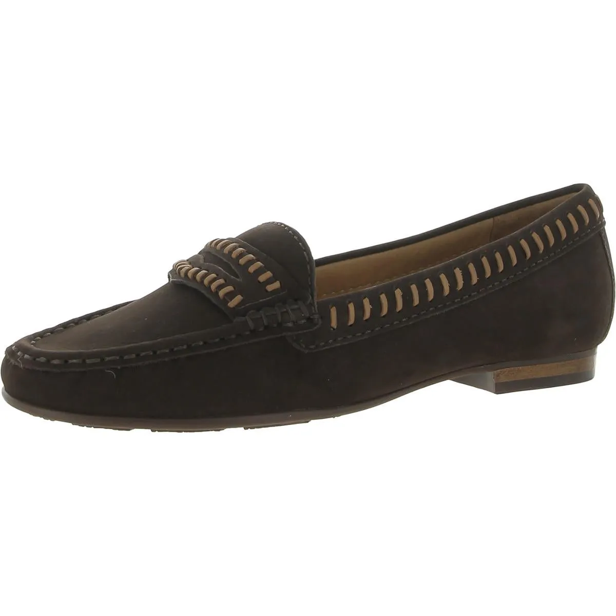 Driver Club USA Womens Maple Ave Leather Slip-On Moccasins