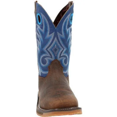 Durango Men's Workhorse 11" Worn Saddle Western Boot -Denim Blue- DDB0400