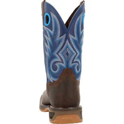 Durango Men's Workhorse 11" Worn Saddle Western Boot -Denim Blue- DDB0400