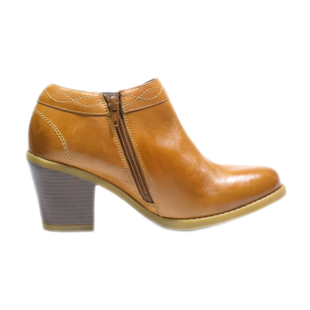 Earth Ankle Boots Leather Brown Colour For Women