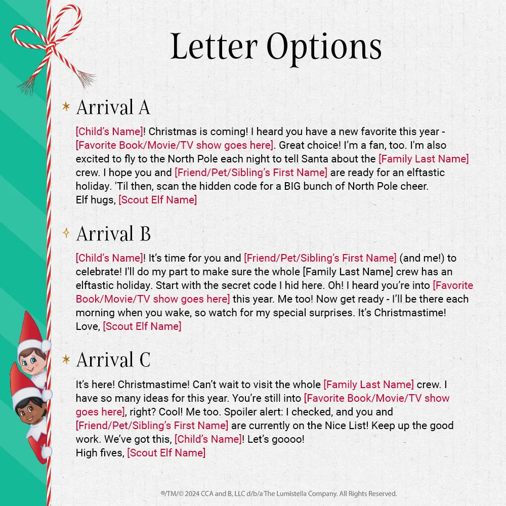 ElftastiGram™: Elf Arrival Letter