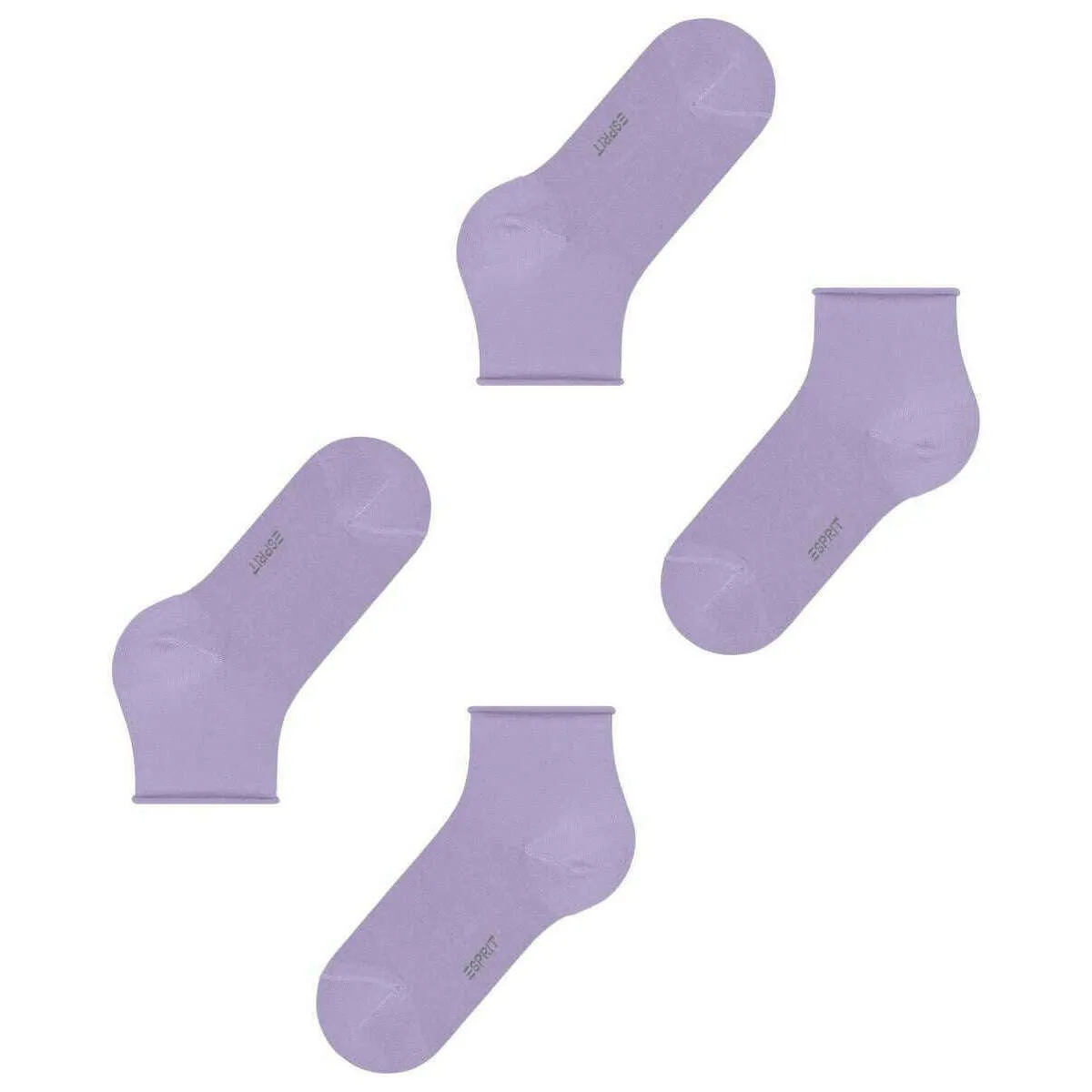 Esprit Basic Pure 2 Pack Short Socks - Lupine Purple