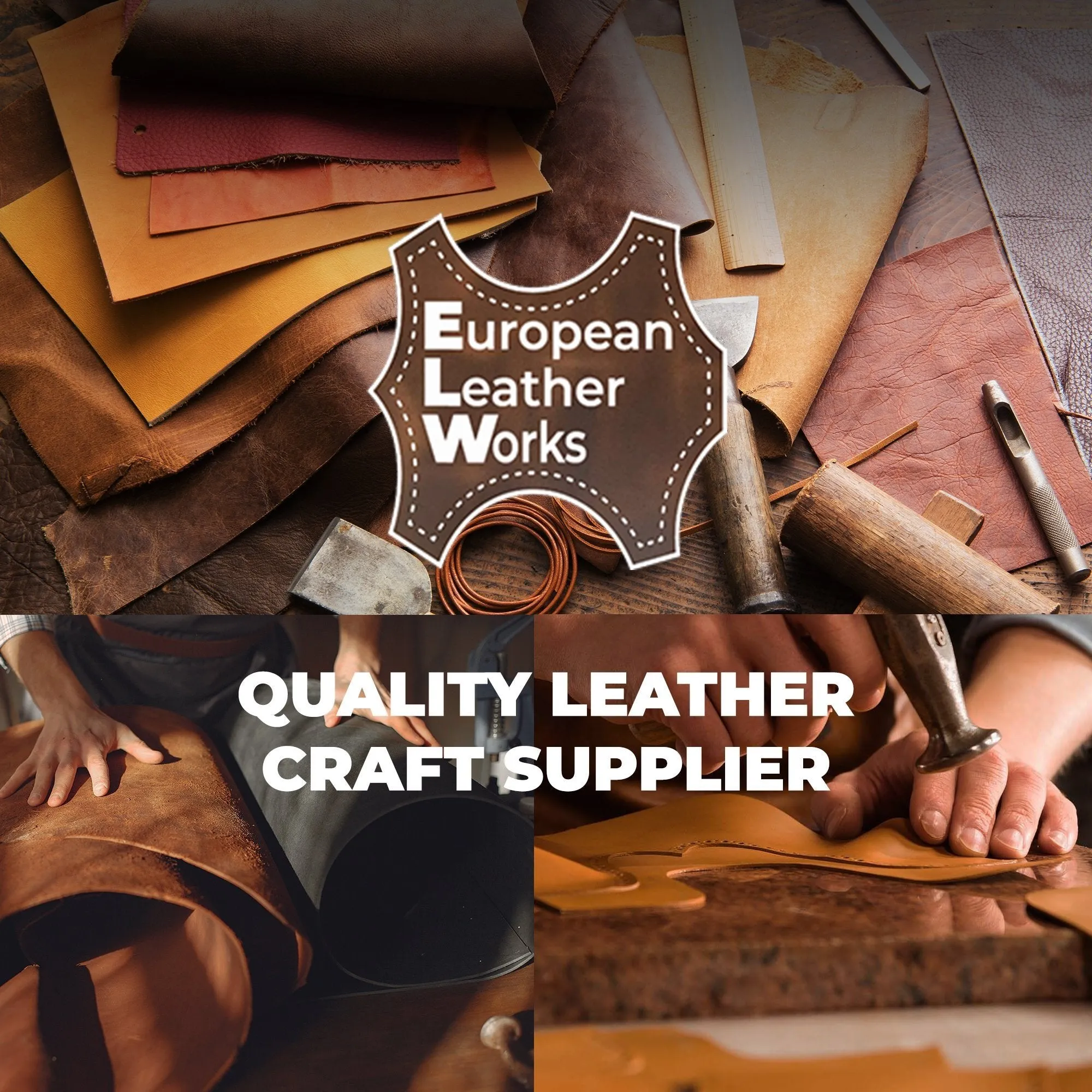 European Leather Work Oil Tanned Leather 5-6 OZ (2-2.4mm) Pre-Cut Full Grain Cowhide Handmade Waxy Finish Leather for DIY, Crafts, Sheaths, Sewing, Workshop