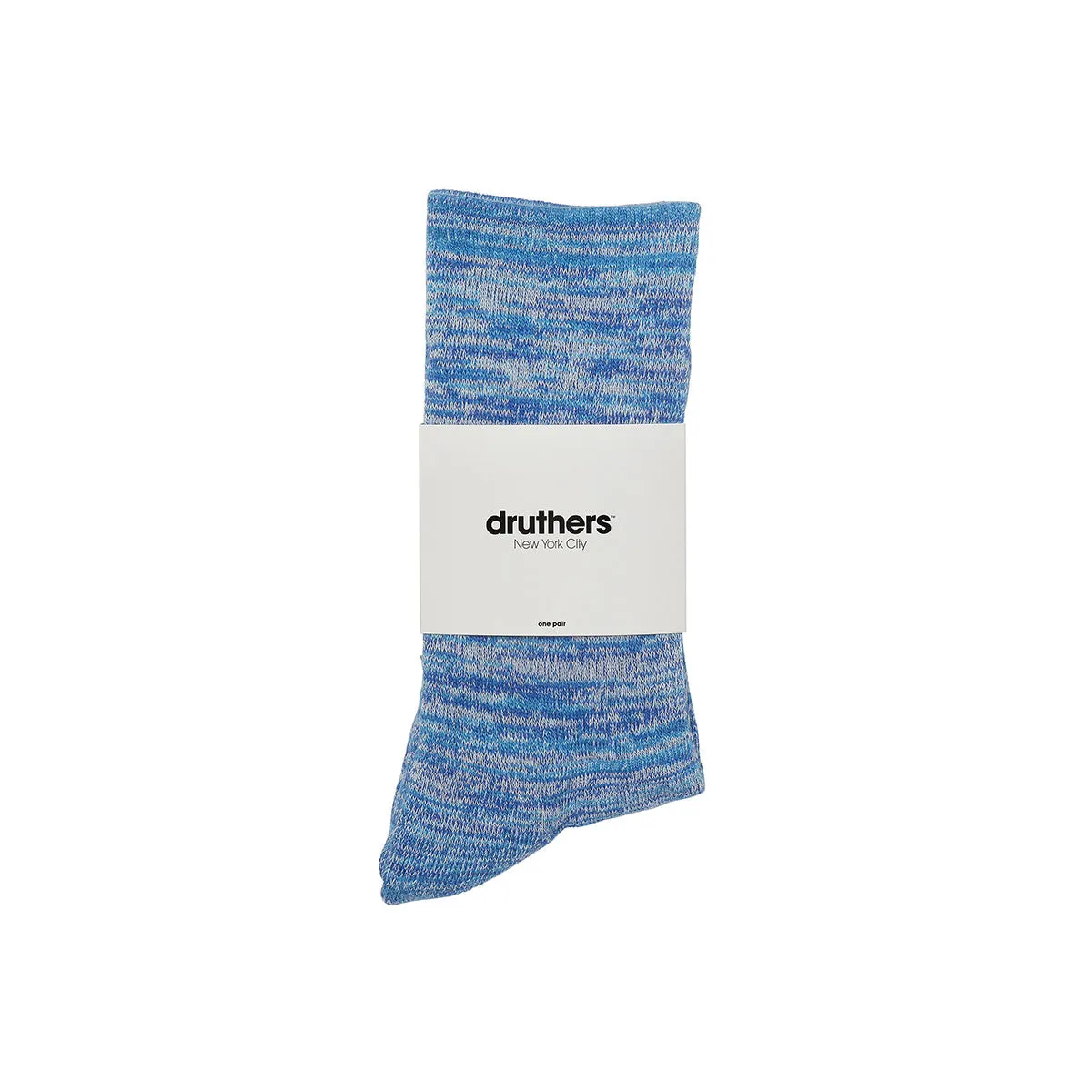 EVERYDAY ORGANIC COTTON MELANGE CREW SOCK - BLUE MELANGE