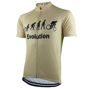 Evolution Of Man Cycling Jersey - Beige