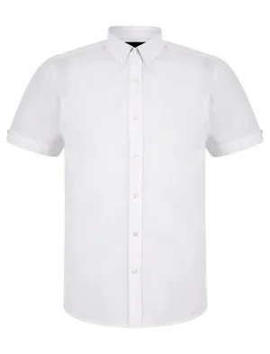 Fetlock Short Sleeve Oxford Cotton Shirt in White - Kensington Eastside