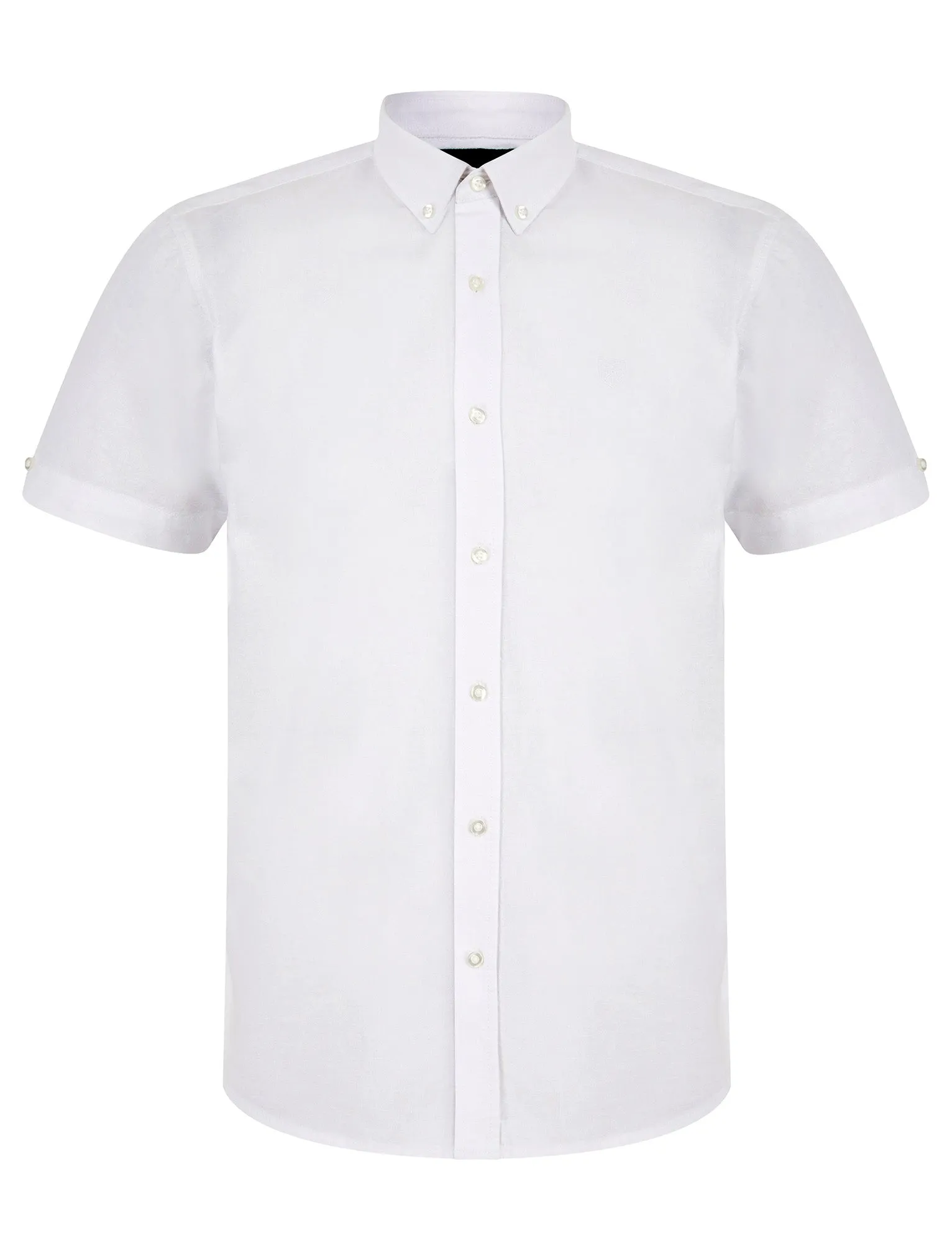 Fetlock Short Sleeve Oxford Cotton Shirt in White - Kensington Eastside