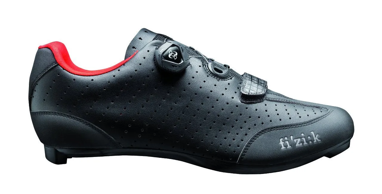 Fizik R3 UOMO BOA Road Cycling Shoes  Black Red Men Size 45.5