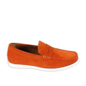 Front Doug Suede Slip-on Senny Loafers FR7494 Orange