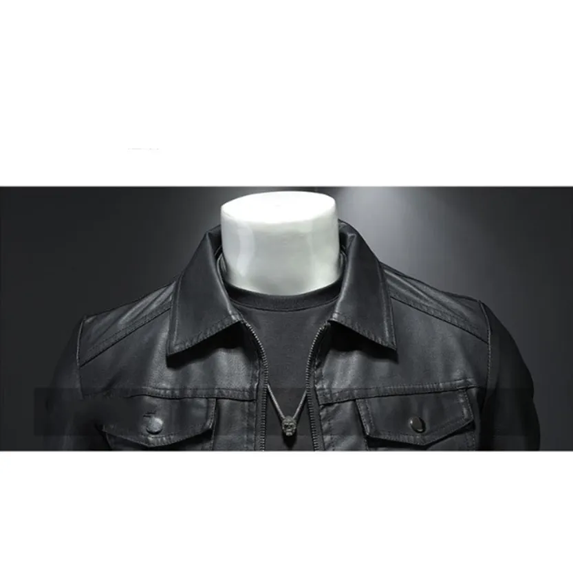 Funki Buys | Jackets | Men's Slim Fit Faux Leather Jacket