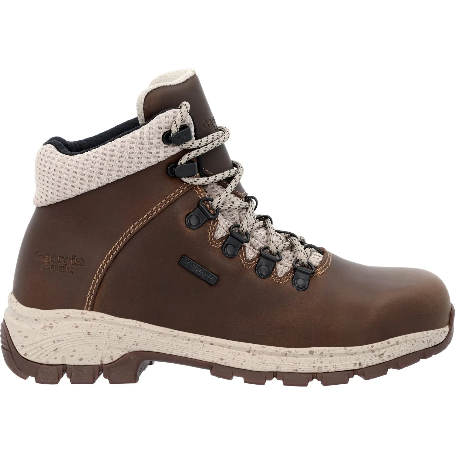 Georgia Mens Eagle Trail AT WP Hiker Brown Leather Work Boots