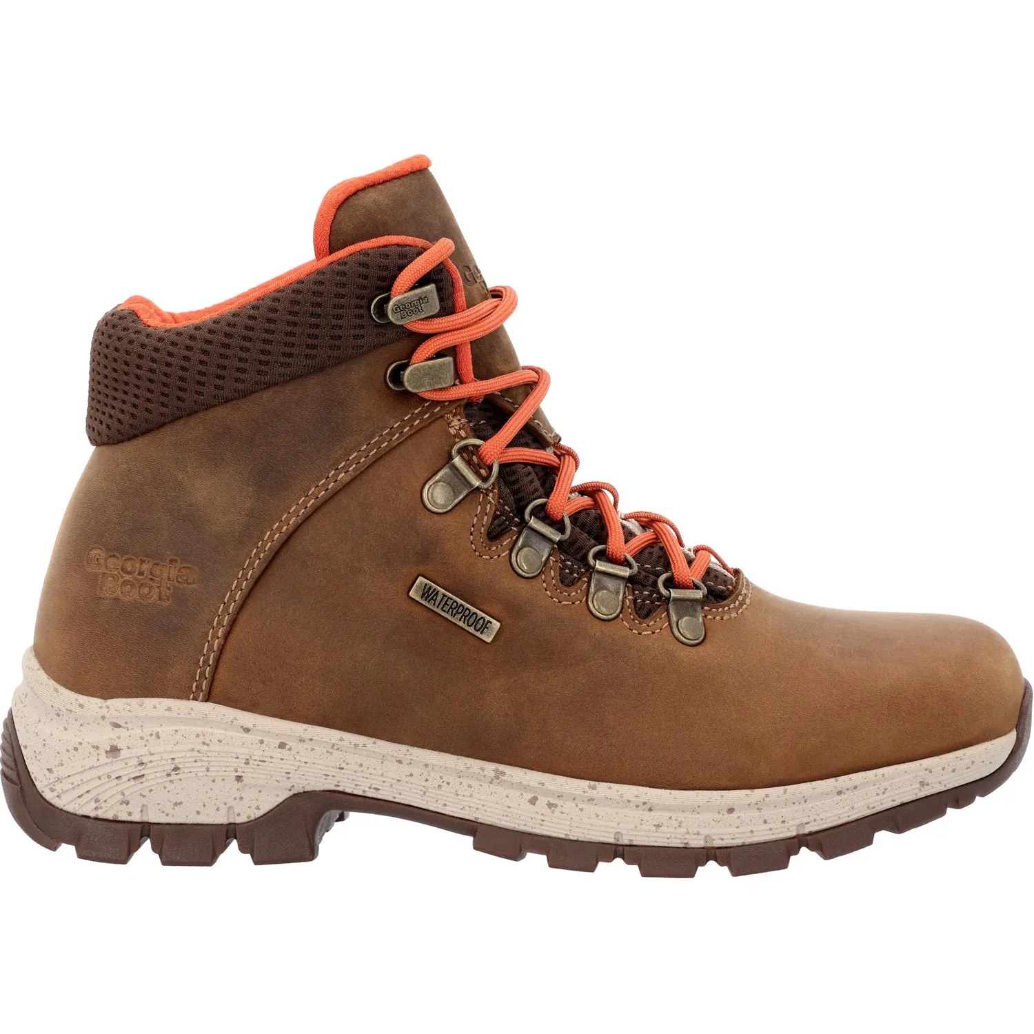 Georgia Mens Eagle Trail WP Hiker Brown Leather Work Boots