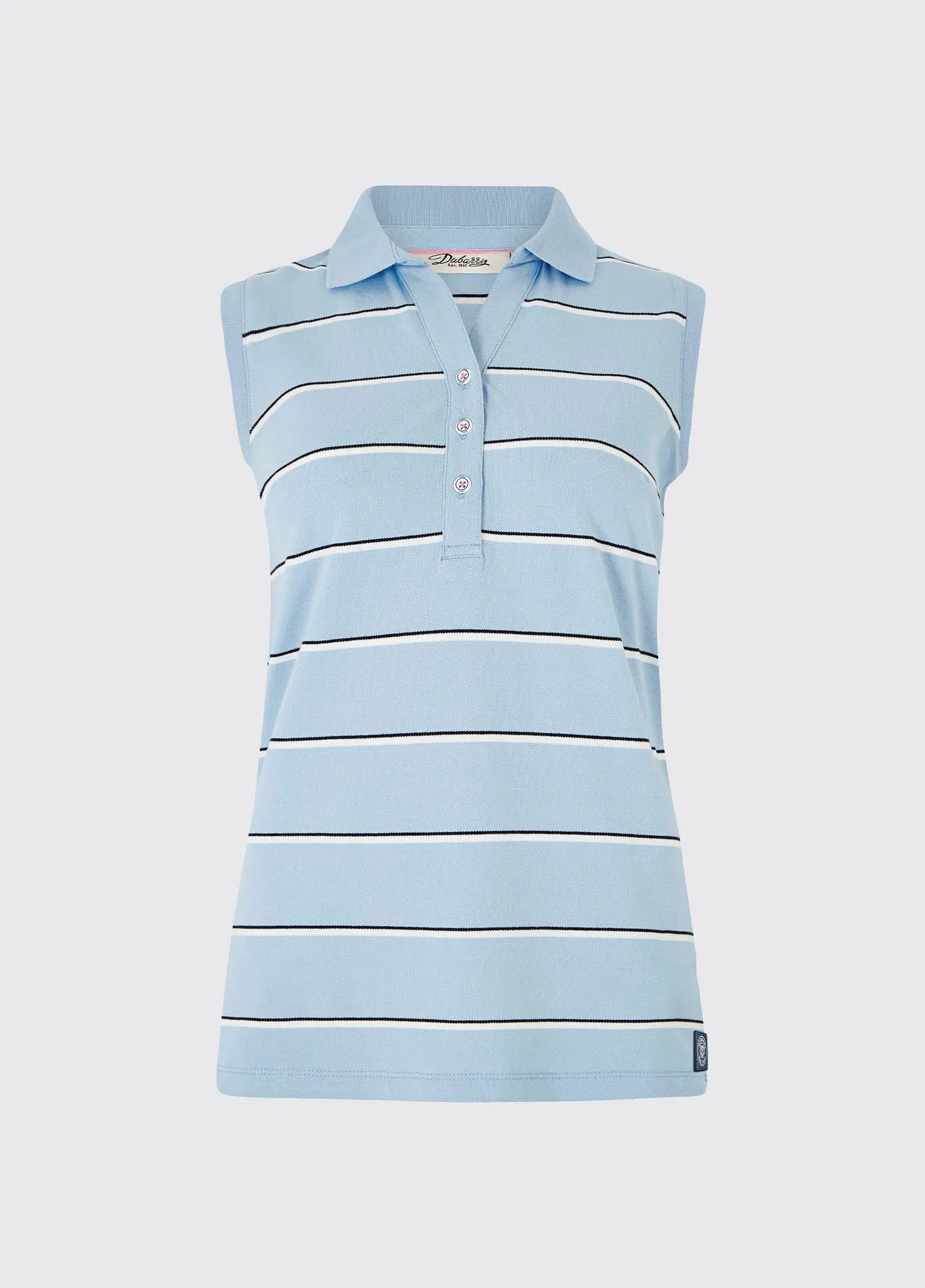 Gracehill Striped Polo - Light Sky