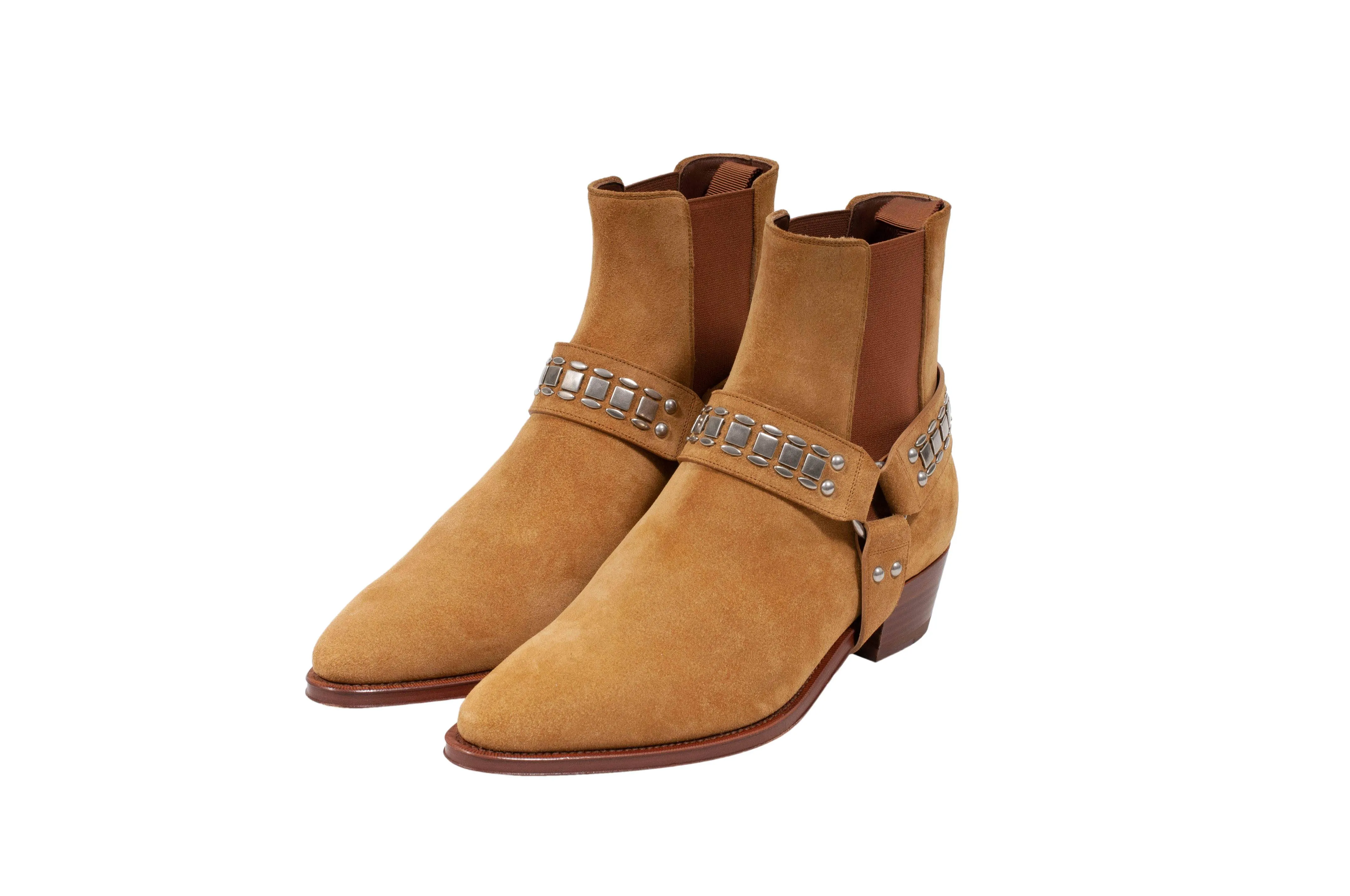 Havana Tan Camargue Biker Harness Chelsea Boots