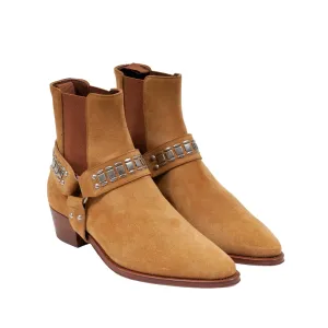 Havana Tan Camargue Biker Harness Chelsea Boots