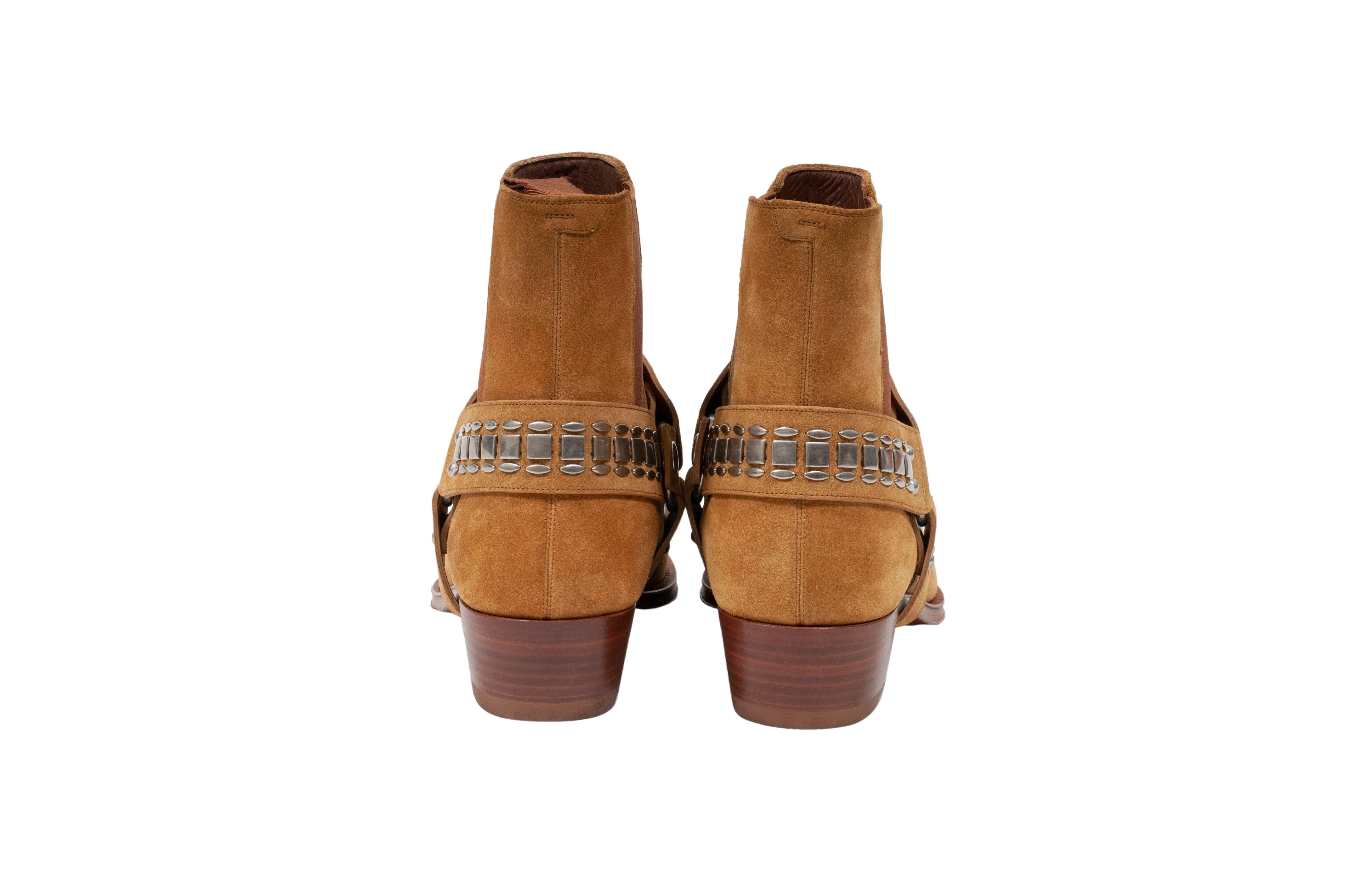 Havana Tan Camargue Biker Harness Chelsea Boots