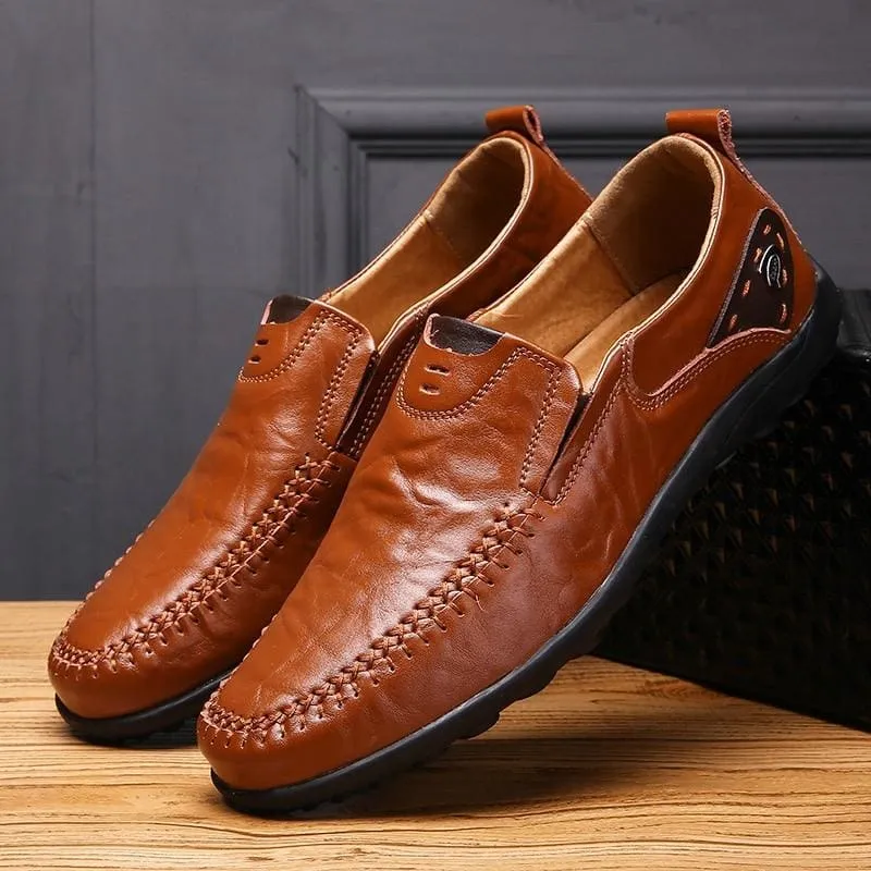 High Quality Leather Men Casual Shoes Soft Moccasins