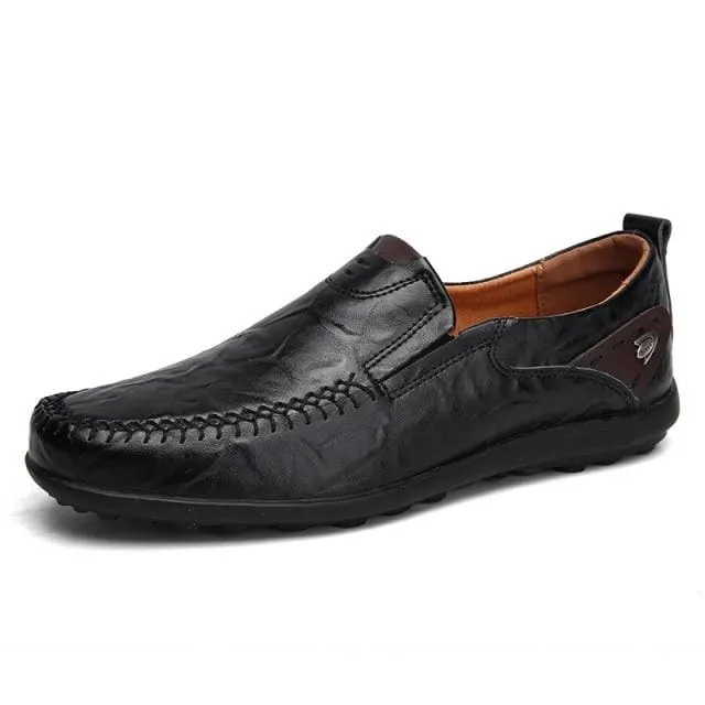 High Quality Leather Men Casual Shoes Soft Moccasins