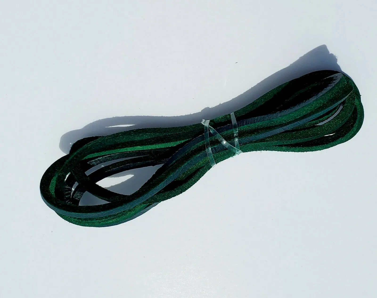 Highway Leather LACE Genuine Leather Strip Cord Braiding String Lacing 64" GREEN