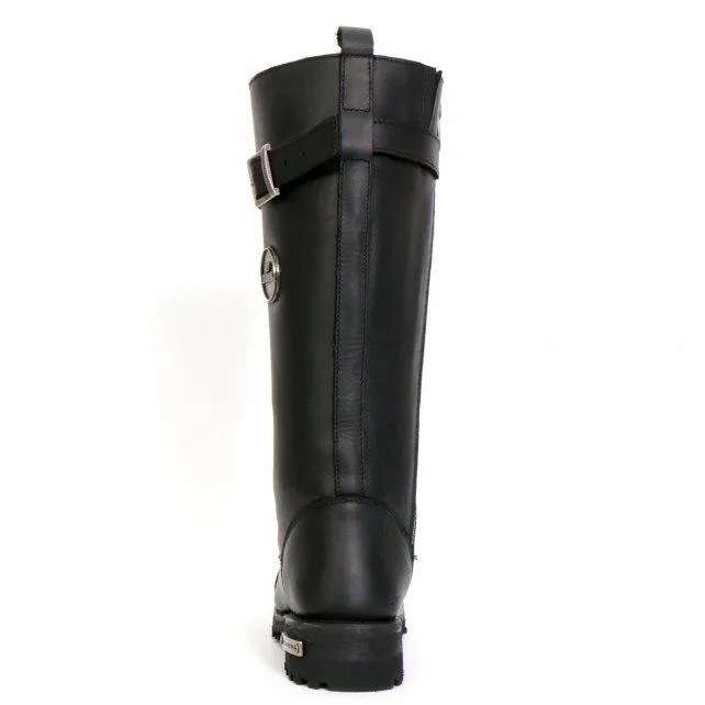 Hot Leathers BTL1005 Ladies 14-inch Black Knee-High Leather Boots with Side Zipper Entry