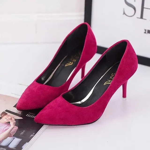 Hot Selling Women Shoes Pointed Toe Pumps Patent Leather Dress Red 8CM High Heels Boat Shoes Shadow Wedding Shoes Zapatos Mujer