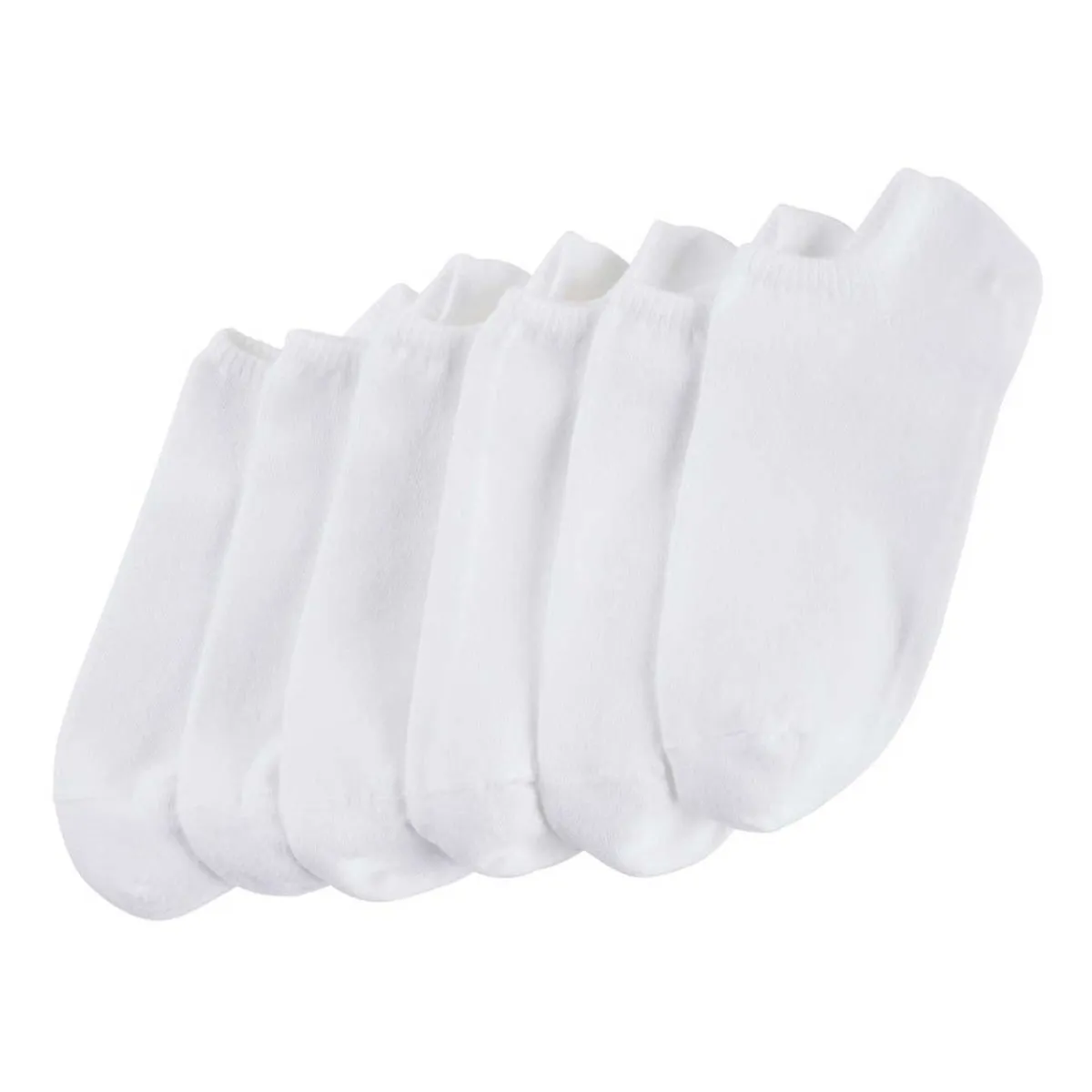 Hue Women's 6421 No Show 6 Pack Liner Socks White