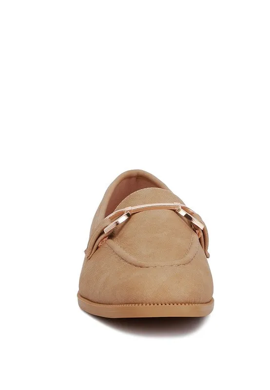 Jagger Horsebit Detail Flat Loafers