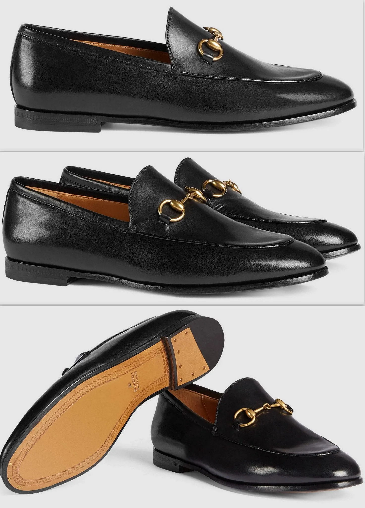 'Jordaan' Leather Loafers in Black