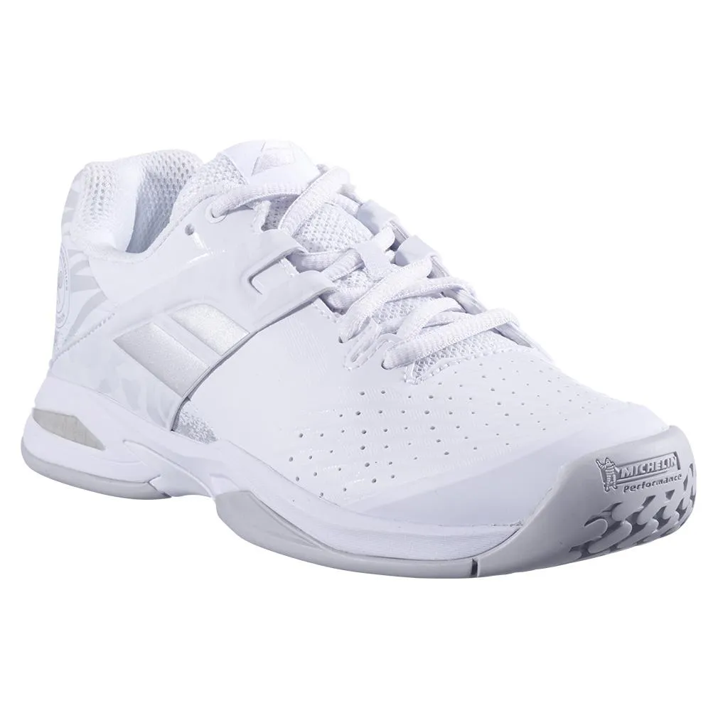 Juniors` Propulse AC Tennis Shoes White and Silver