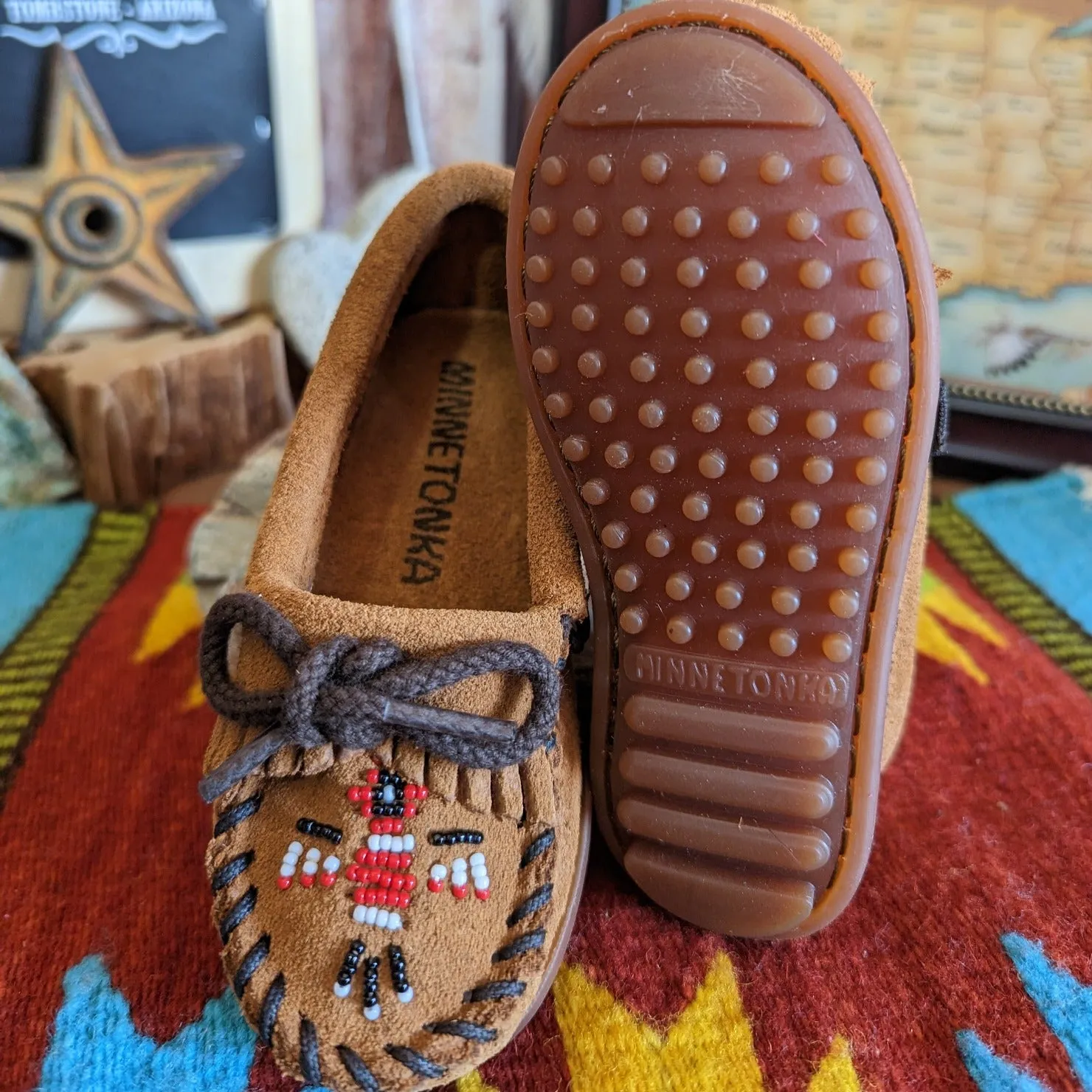 Kids' Moccasins the "Thunderbird II" by Minnetonka