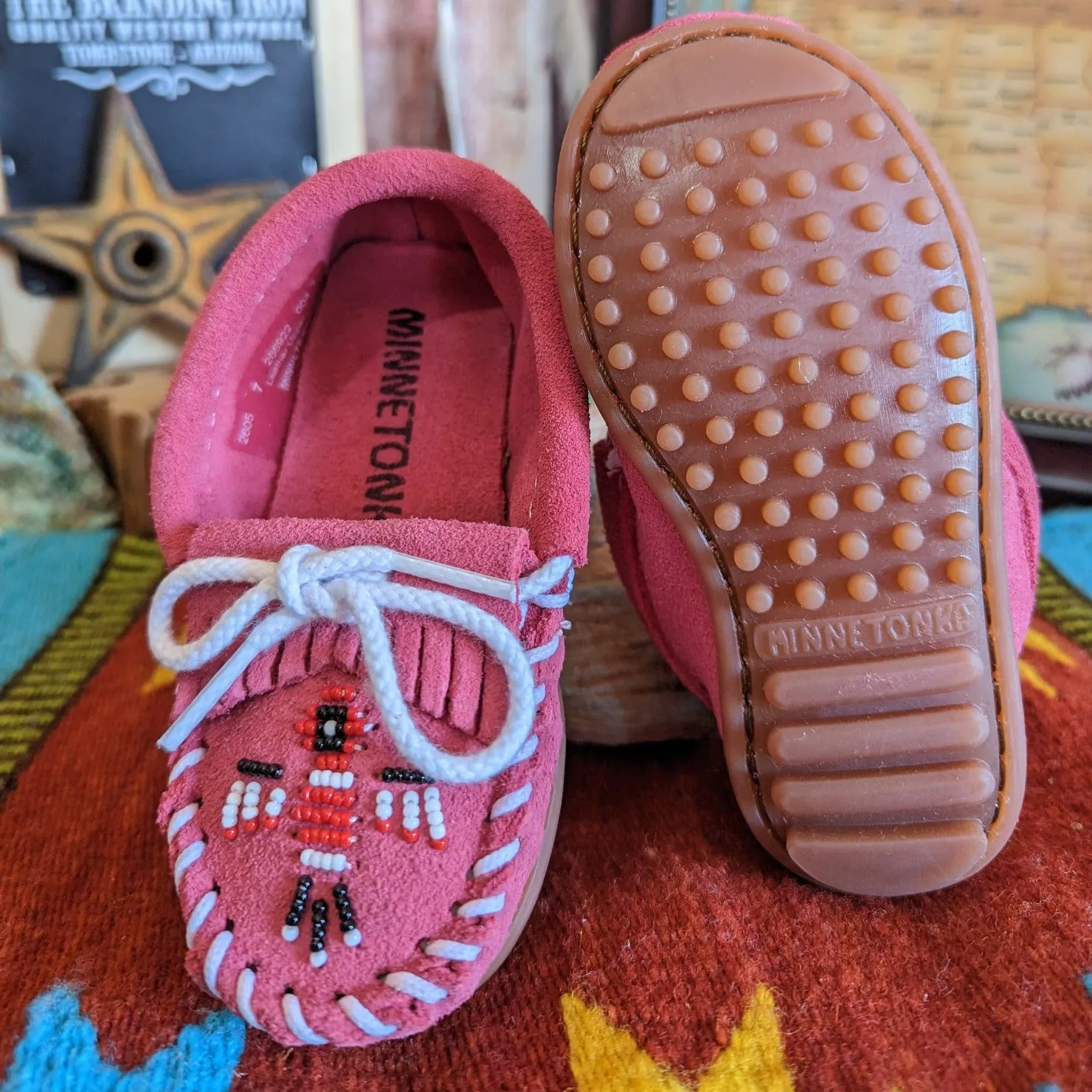 Kids' Moccasins the "Thunderbird II" by Minnetonka