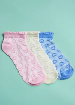 Knitted Heart Ankle Socks