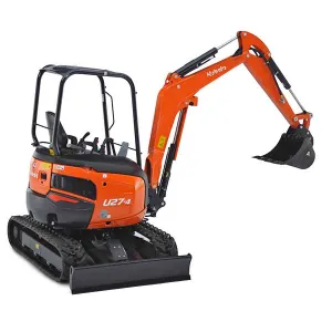 Kubota U27-4 Tight Tail Swing Compact Excavator