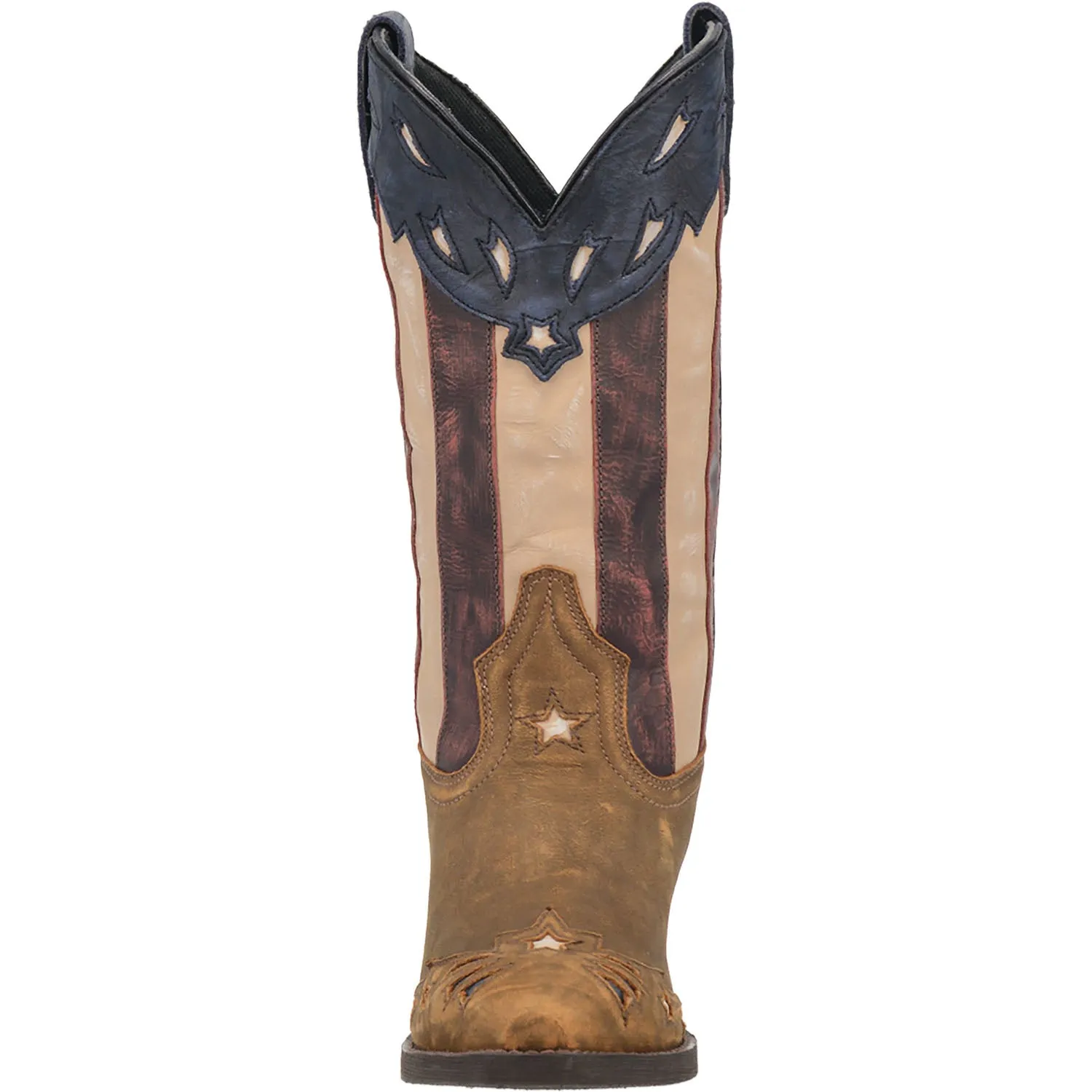 Laredo Womens Keyes Cowboy Boots Leather Tan/Multi