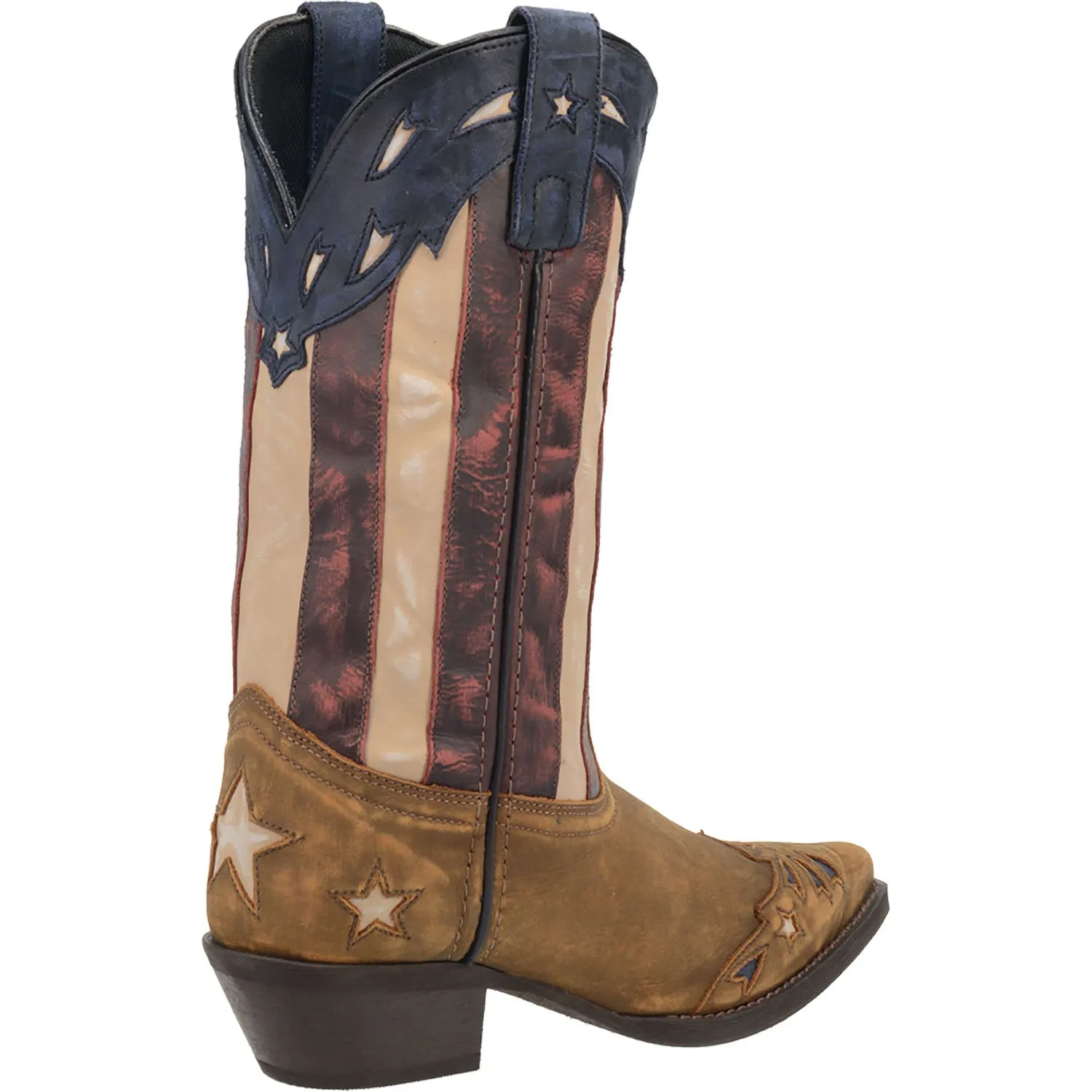 Laredo Womens Keyes Cowboy Boots Leather Tan/Multi