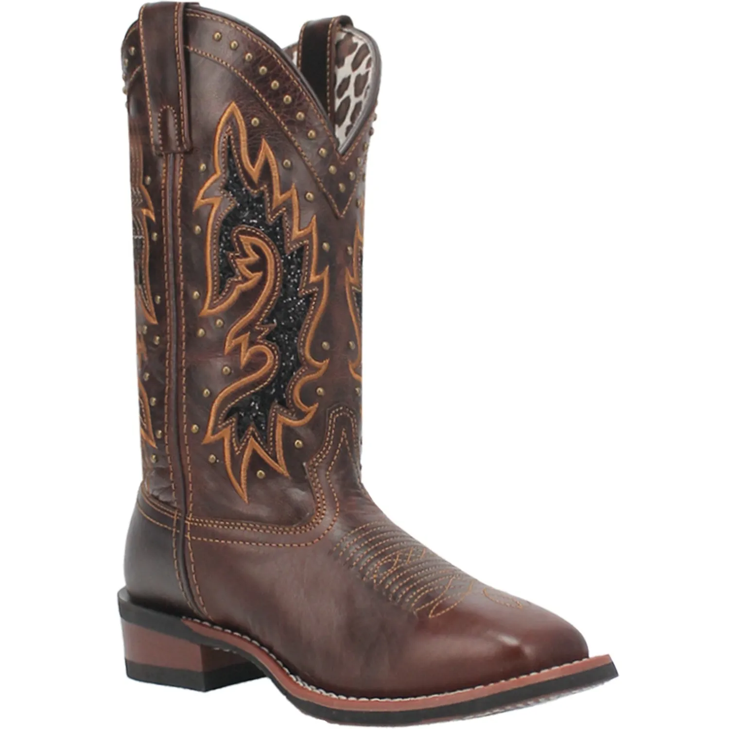 Laredo Womens Lockhart Tan Leather Cowboy Boots