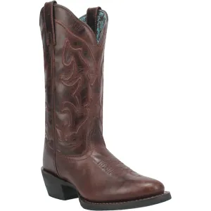 Laredo Womens Shelley Cognac Leather Cowboy Boots