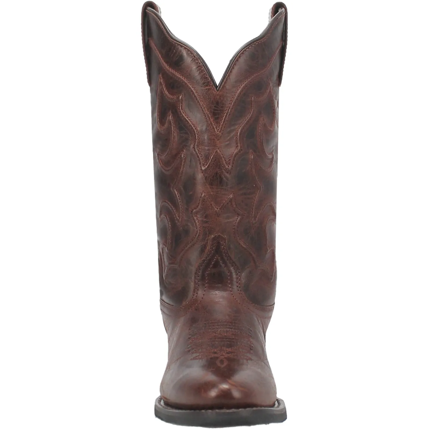 Laredo Womens Shelley Cognac Leather Cowboy Boots