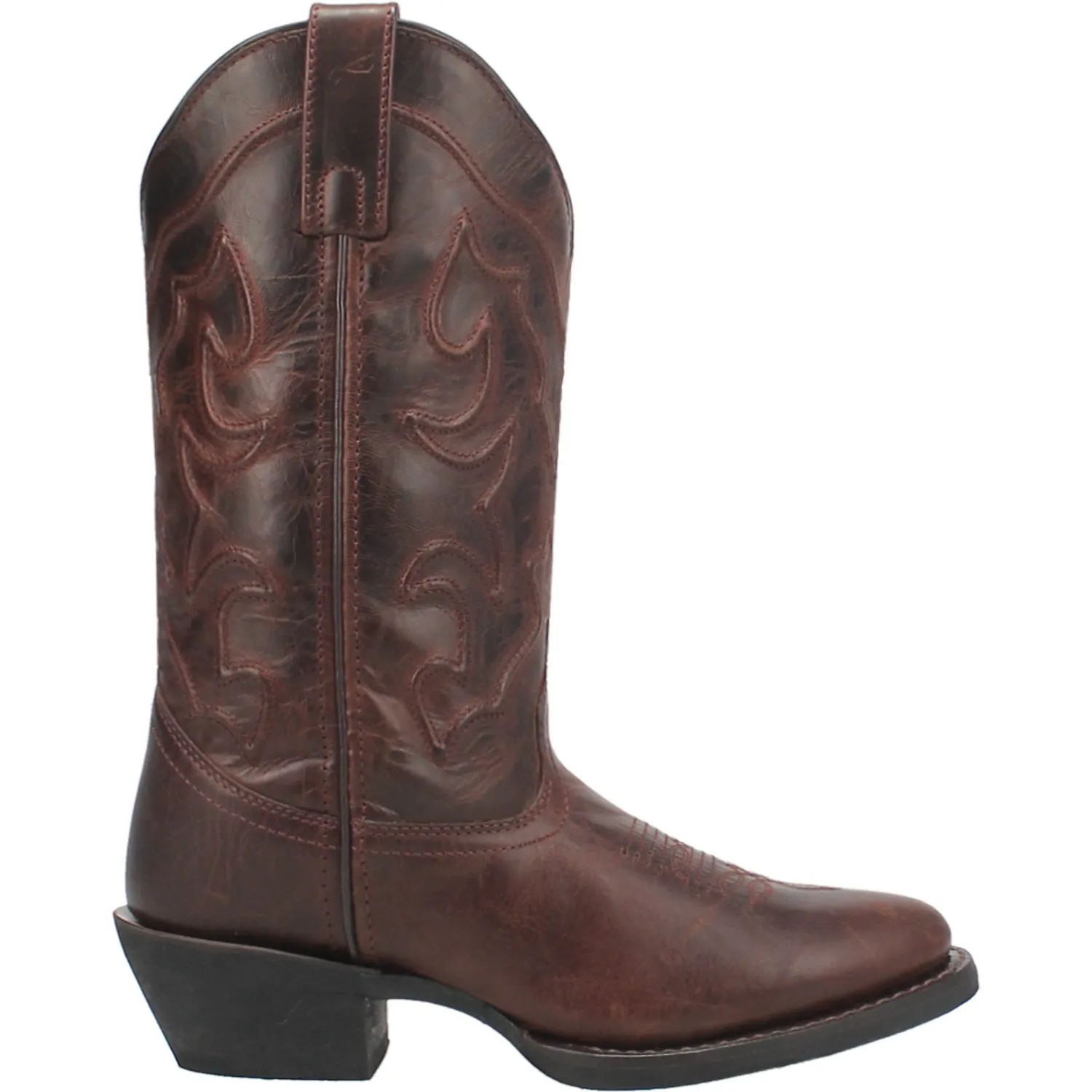 Laredo Womens Shelley Cognac Leather Cowboy Boots