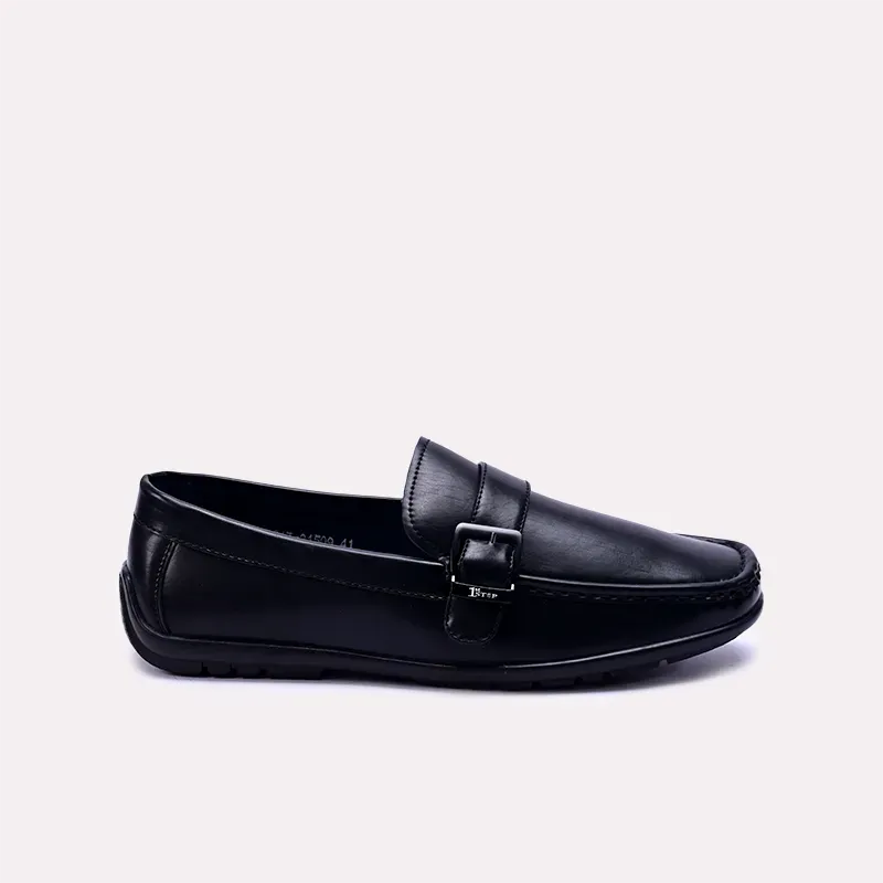 Leander Black Buckle Loafers 0130863