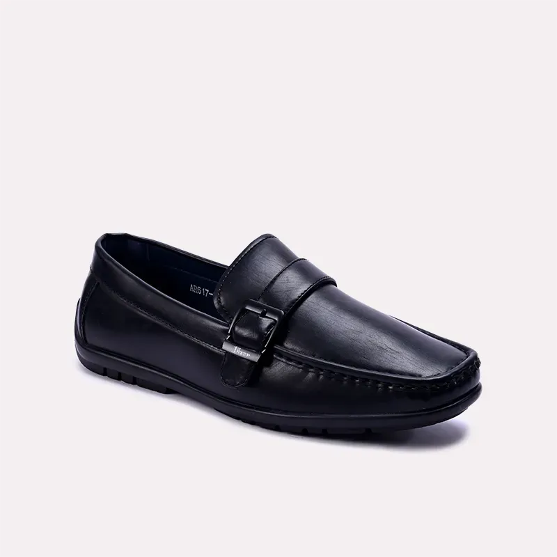 Leander Black Buckle Loafers 0130863