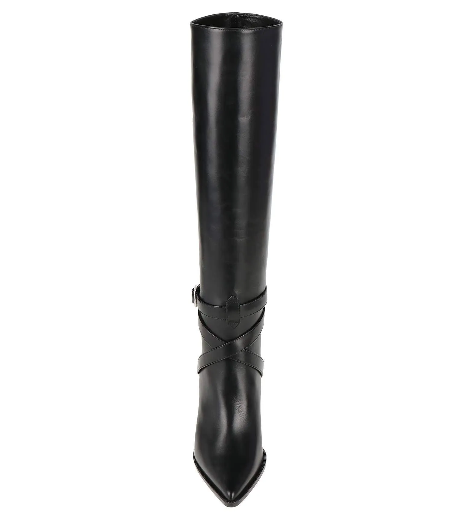 Leather stiletto boots CELINE, black