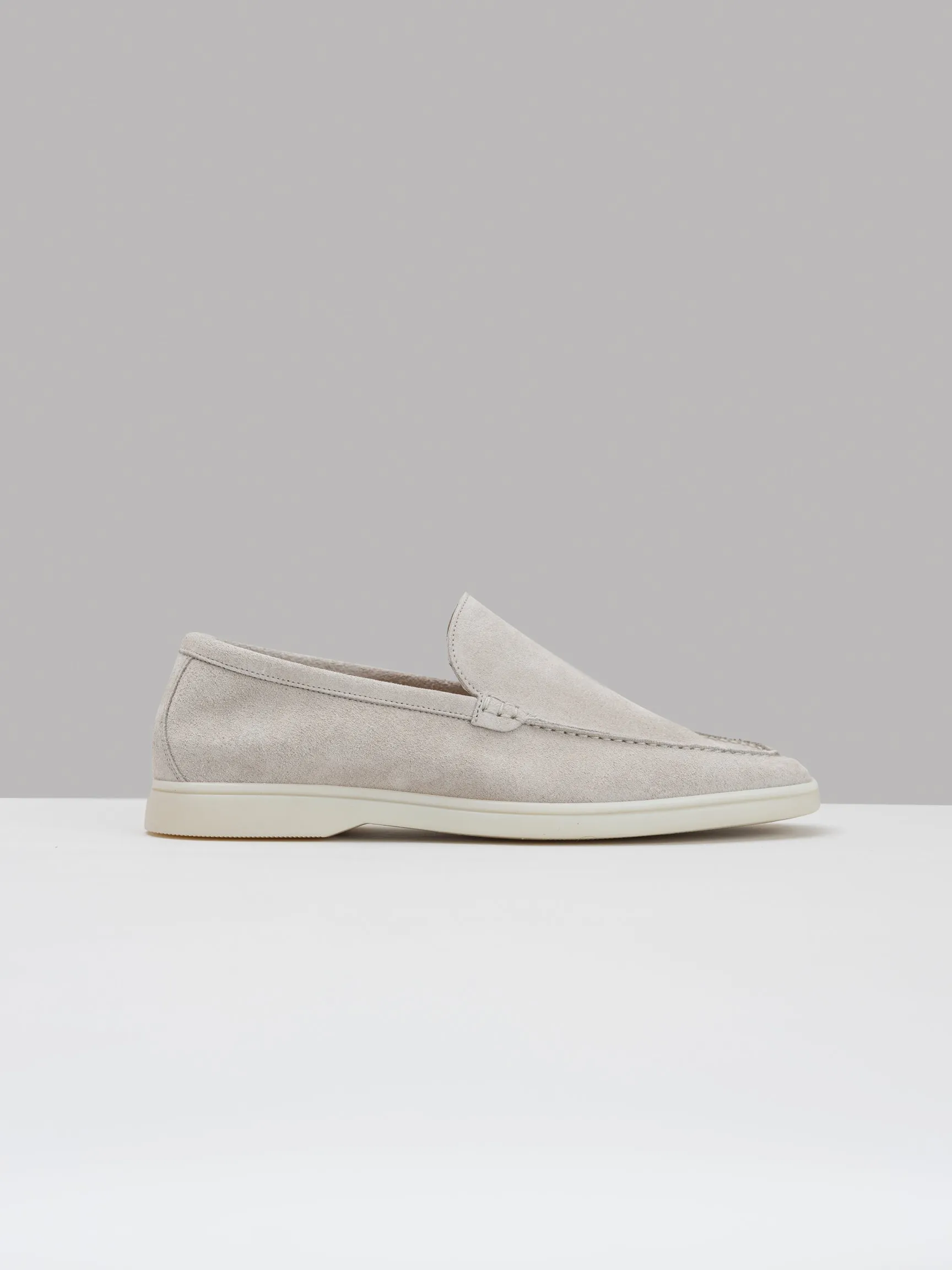 Light Grey Finest Suede Marina Loafers